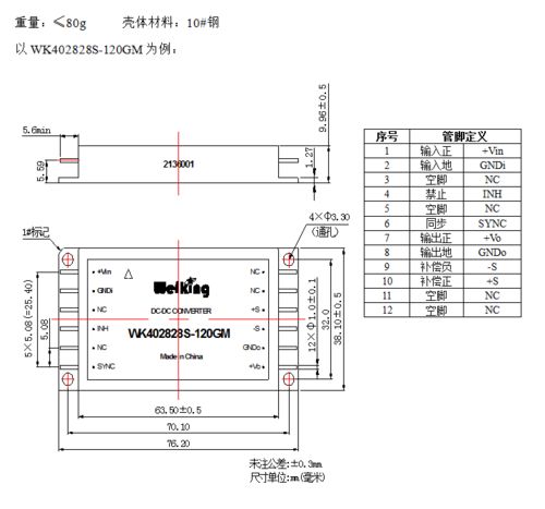 åäº¬é»å­WK4028 120Gç³»åDC-DCé»æºæ¨¡å¡ç¢åæ¦è¿°