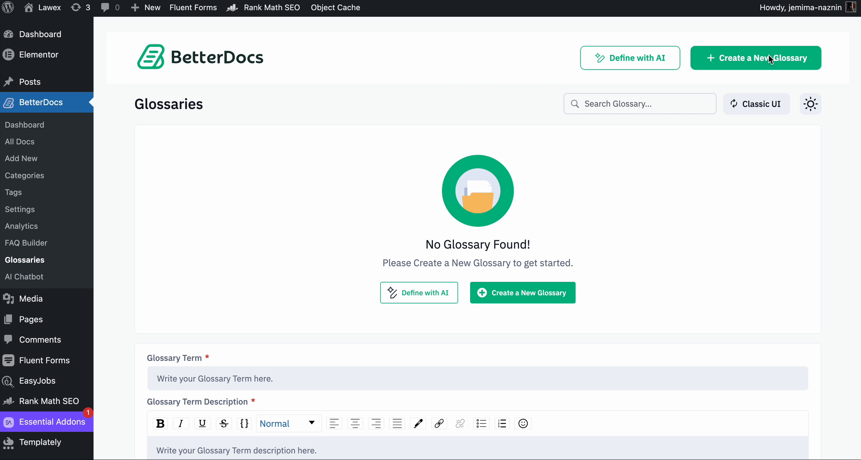 How to Activate Glossary in BetterDocs 3 Glossary with AI