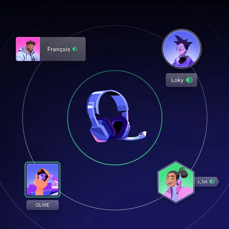 Discord profile icons in chat with one another
