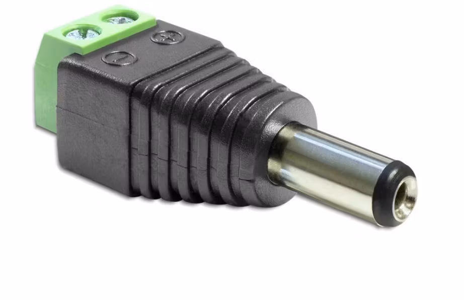 ADAPTER DC 2,5 X 5,5 MM HANN KONTAKT> TERMINALBLOCK 2 PIN