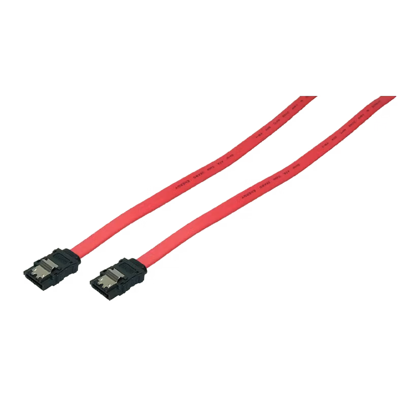 LOGILINK SATA kabel 75cm, SATA/M to SATA/M, 6 Gbps, latch, rød
