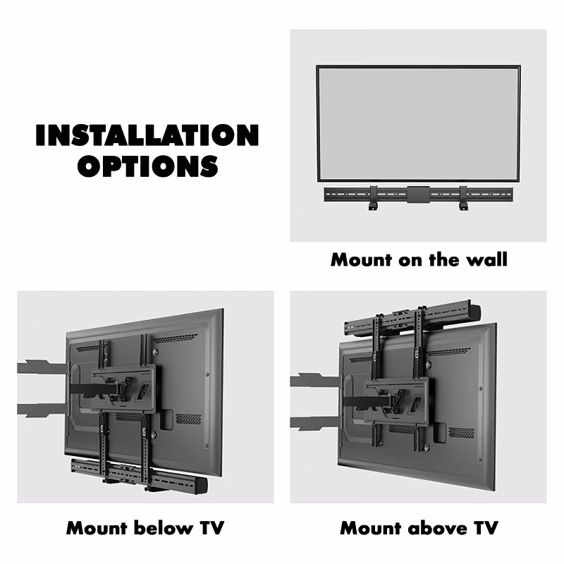 Universal lydplanke / soundbar feste 86-155mm *
