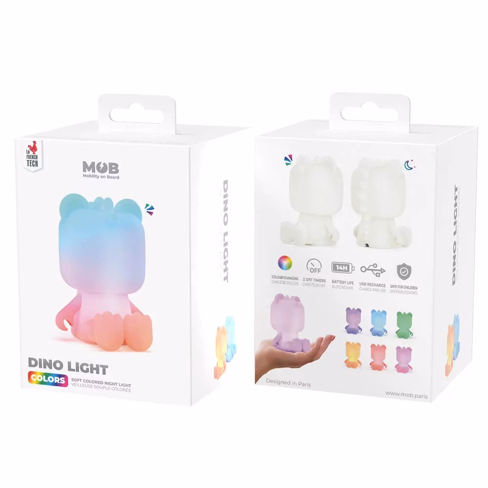Søt Nattlampe Dino Multicolor
