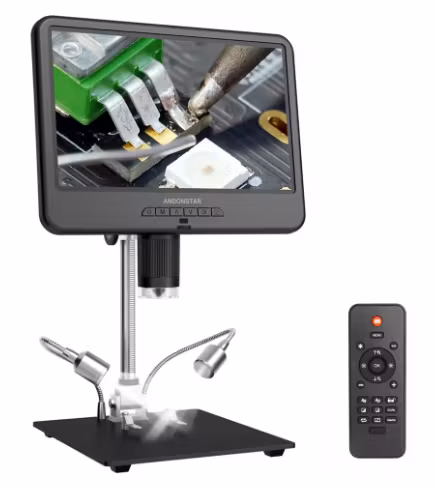 Digitalt mikroskop for elektronikk med 10,1" justerbar LCD skjerm (1080p)