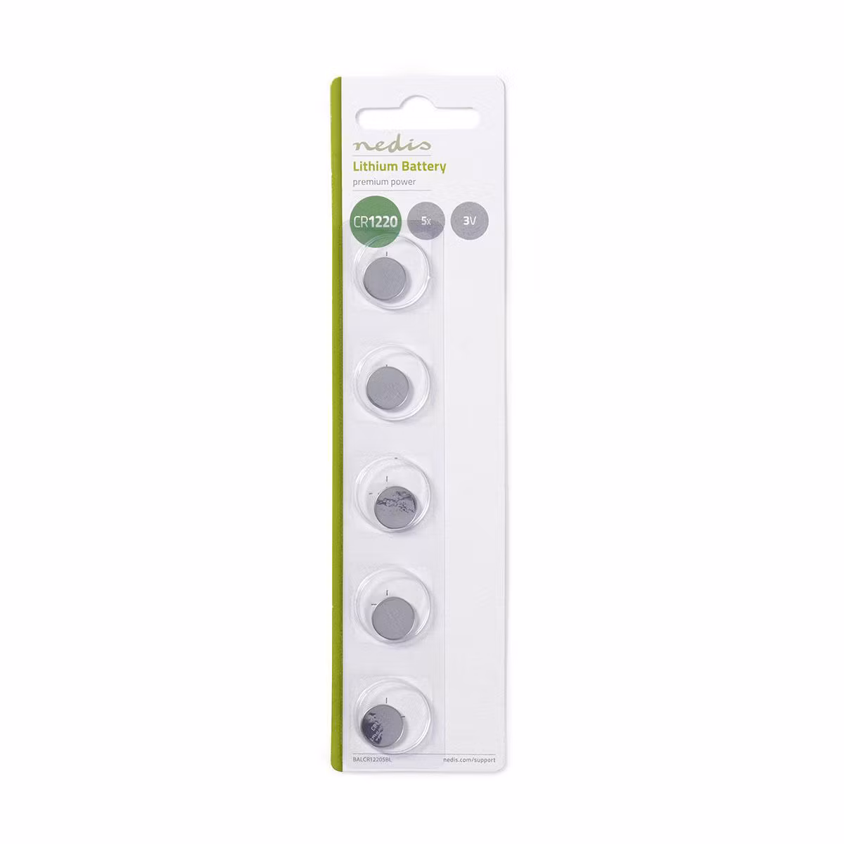 Lithium knappecellebatteri CR1220 3 V | 5pack | Sølv