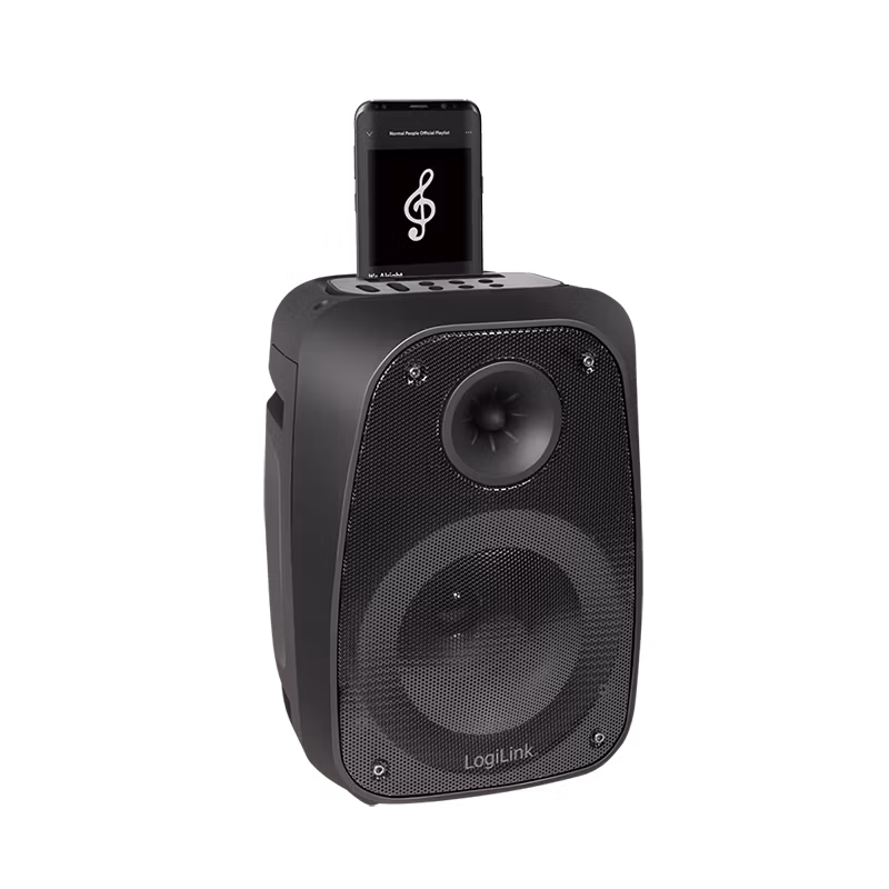 LOGILINK Mobile Bluetooth speaker with party light, TWS, 10 W, black