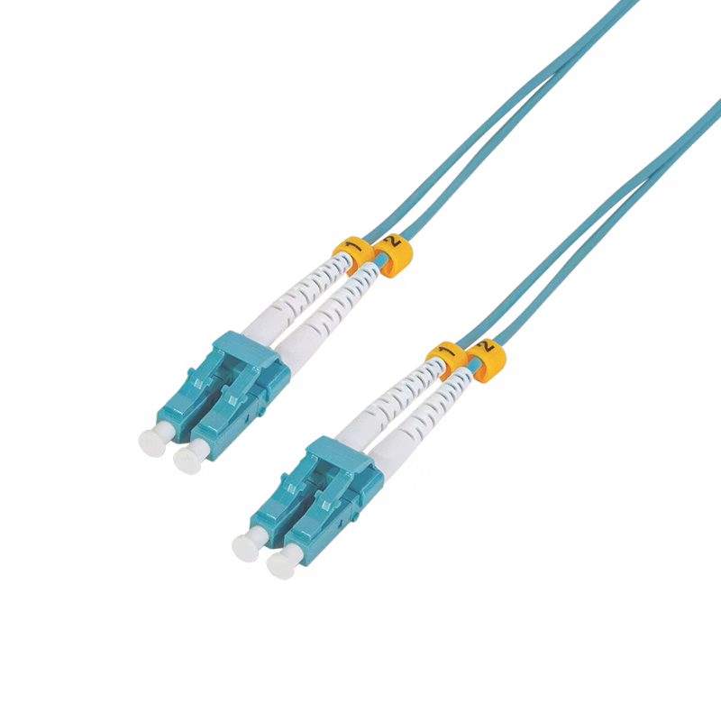 LOGLINK Fiber duplex patch cable, OM3, 50/125µ, LC-LC, aqua, 2m