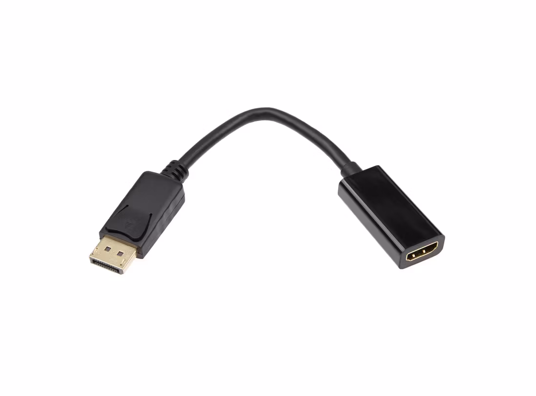 Displayport han til HDMI hun adapter, sort 5cm