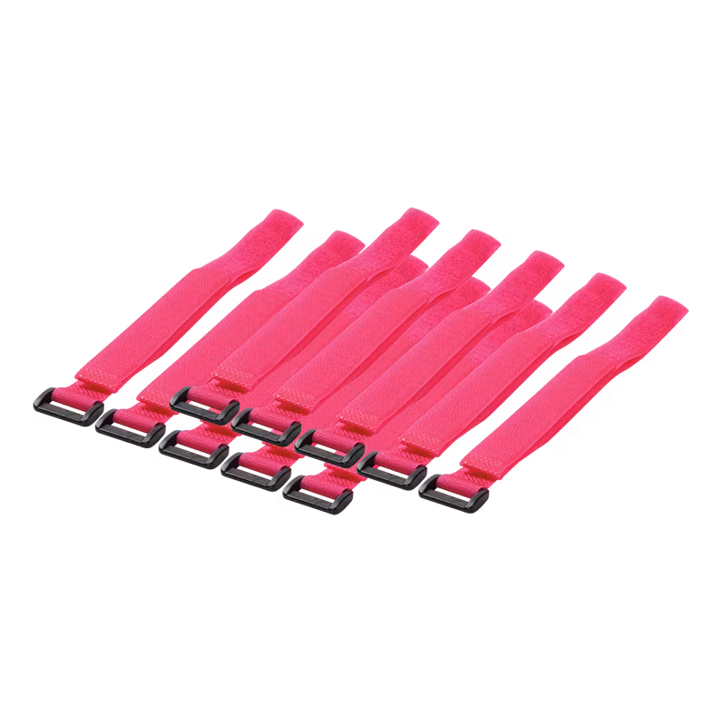 LOGILINK Buntebånd (borrelås), PA66, 10 stk, rosa, B: 20​​mm, L: 500mm