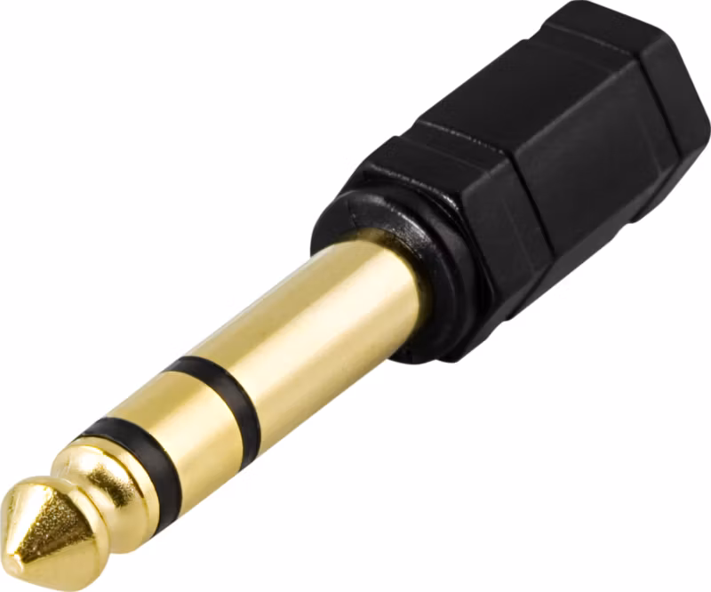 6,3 mm han til 3,5 mm hun lydadapter (Jack til minijack)