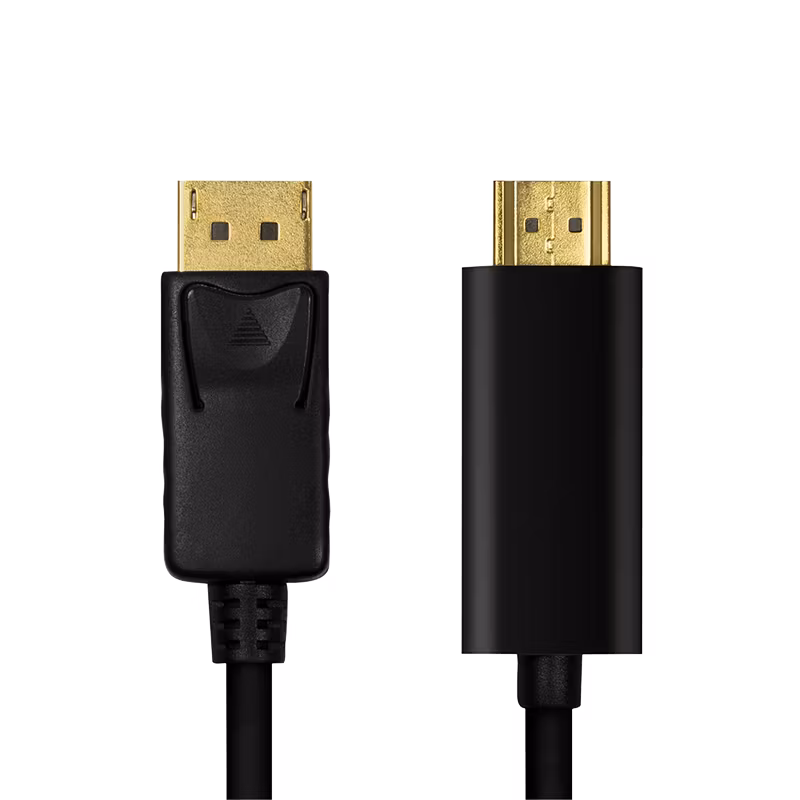 LOGILINK DisplayPort-kabel, DP/M til HDMI-A/M, 4K/30 Hz, svart, 5 m