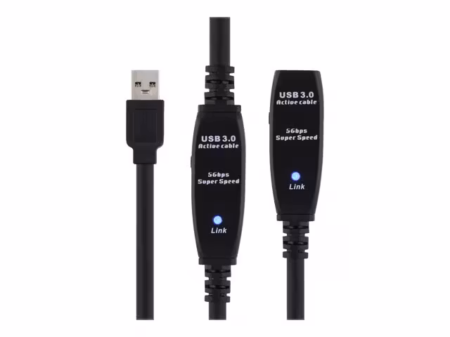 DELTACO PRIME Active USB Extension Cable 15m