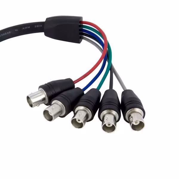 Startech 1 ft Coax HD15 VGA to 5 BNC RGBHV Monitor Cable - M/F