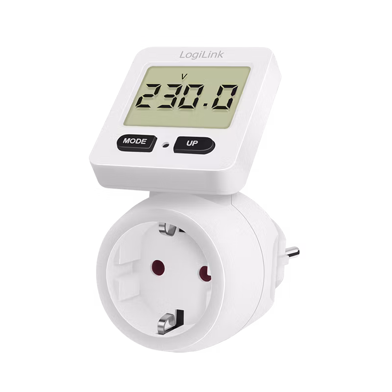 LOGILINK Energikostnadsmåler, display kan roteres 180°, hvit