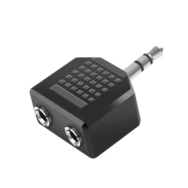 Audio adapter, 3.5mm 3-Pin/M til 2x 3.5mm 3-Pin/F, svart
