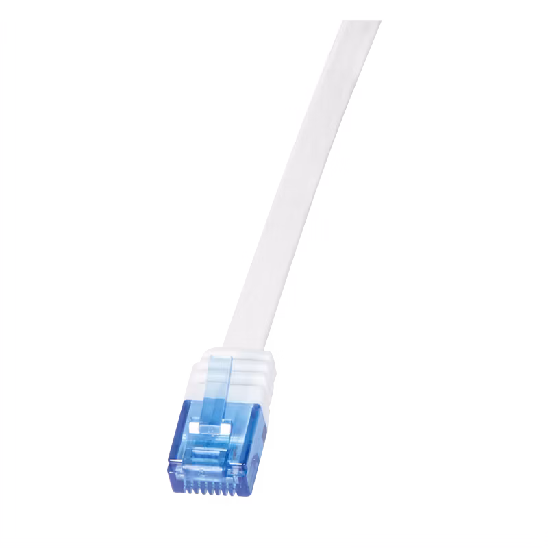 LOGILINK Patchkabel SlimLine, flat, Cat.6, U/UTP, hvit, 0,5m (Flat)