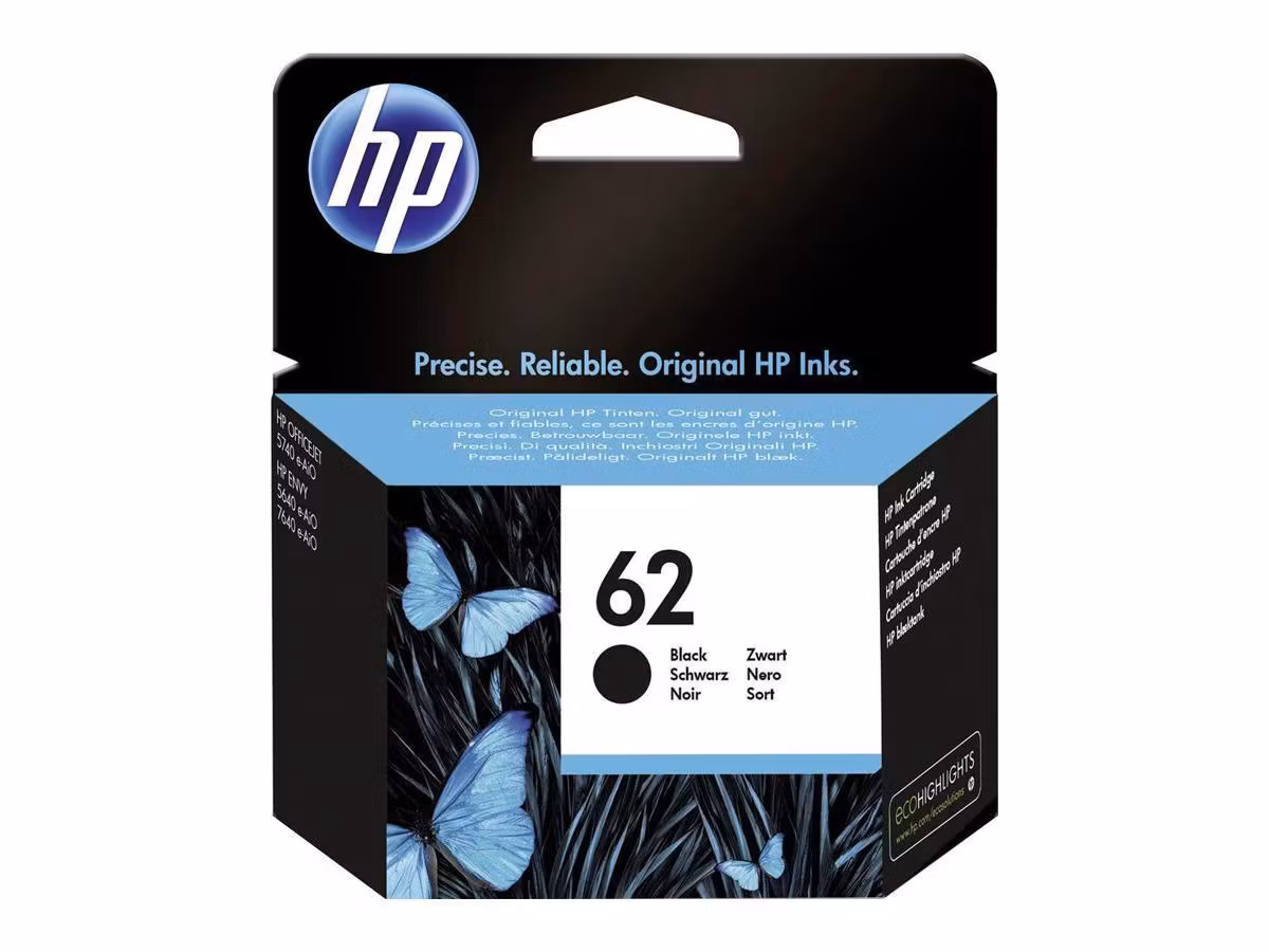 HP 62 Sort Blekkpatron