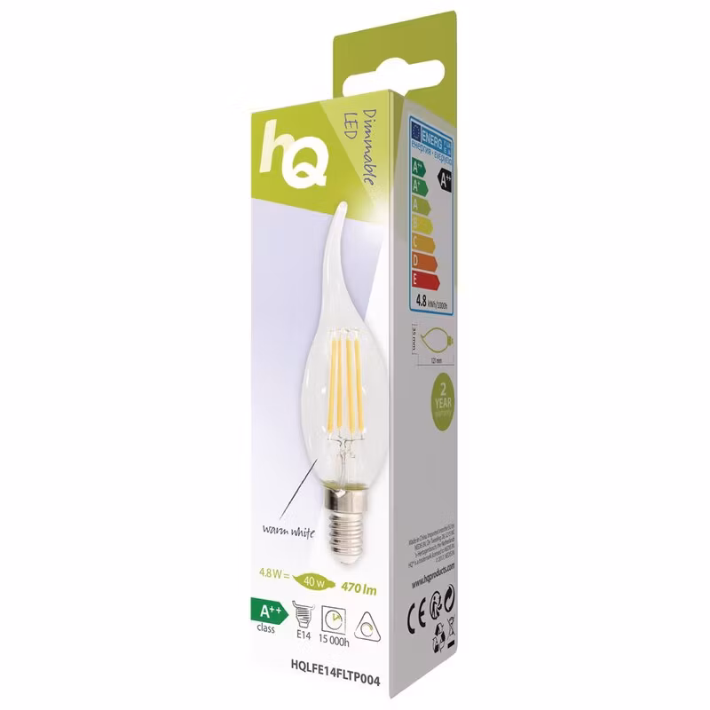 HQ LED Vintage glødelampe / Lys Bøyd Tupp 4.8 W 470