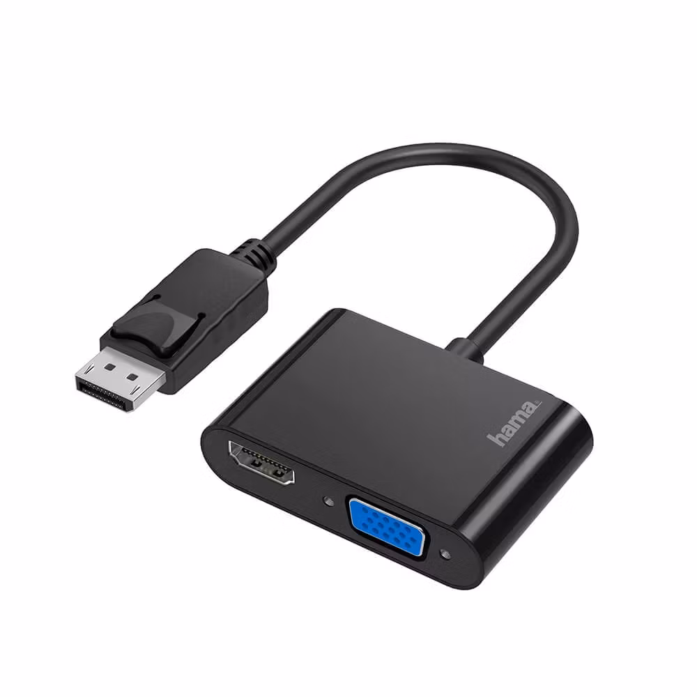Hama Adapter Multimedia 2-i-1 DisplayPort-VGA/HDMI 4K