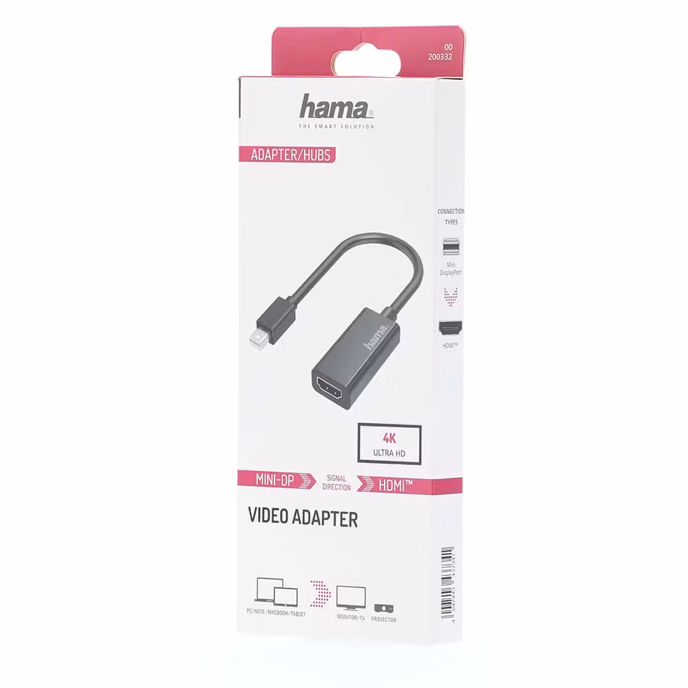 Hama Adapter Mini-DP til HDMI Ultra-HD 4K
