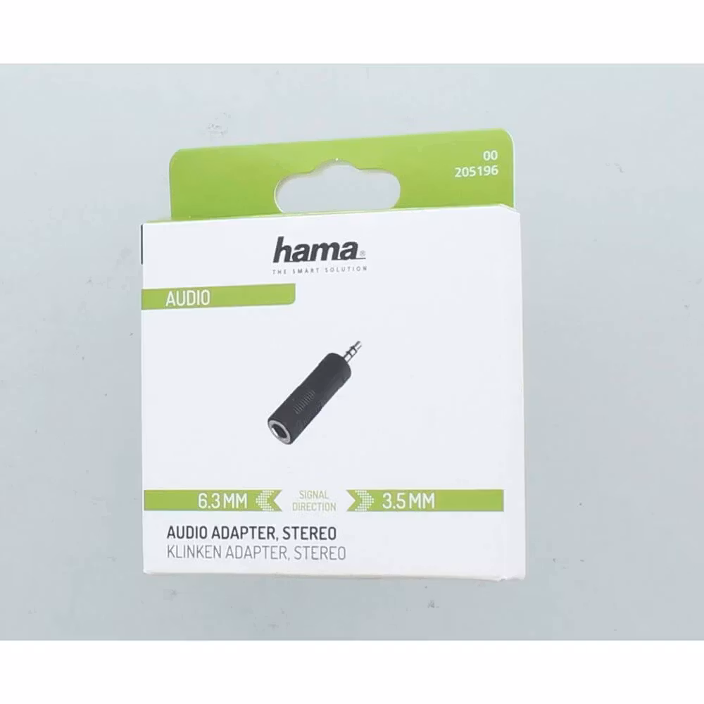 Hama Adapter Audio 6.3 to 3.5 Hun til Hann Stereo