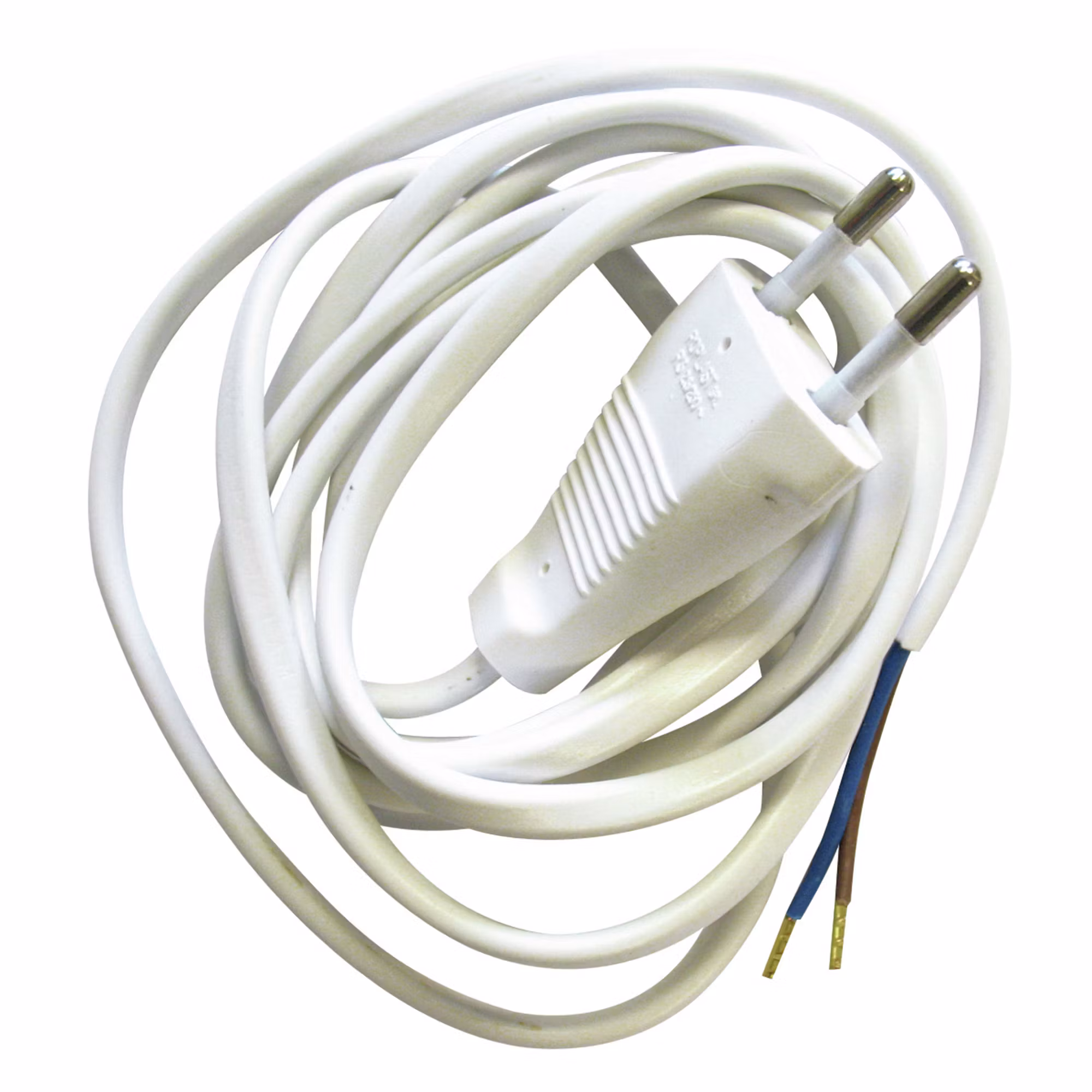 Scanpart PL-ledning m/eurostøpsel hvit 1,8m