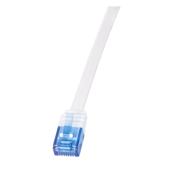 Logilink nettverkskabel 0.5m CAT6 flat hvit