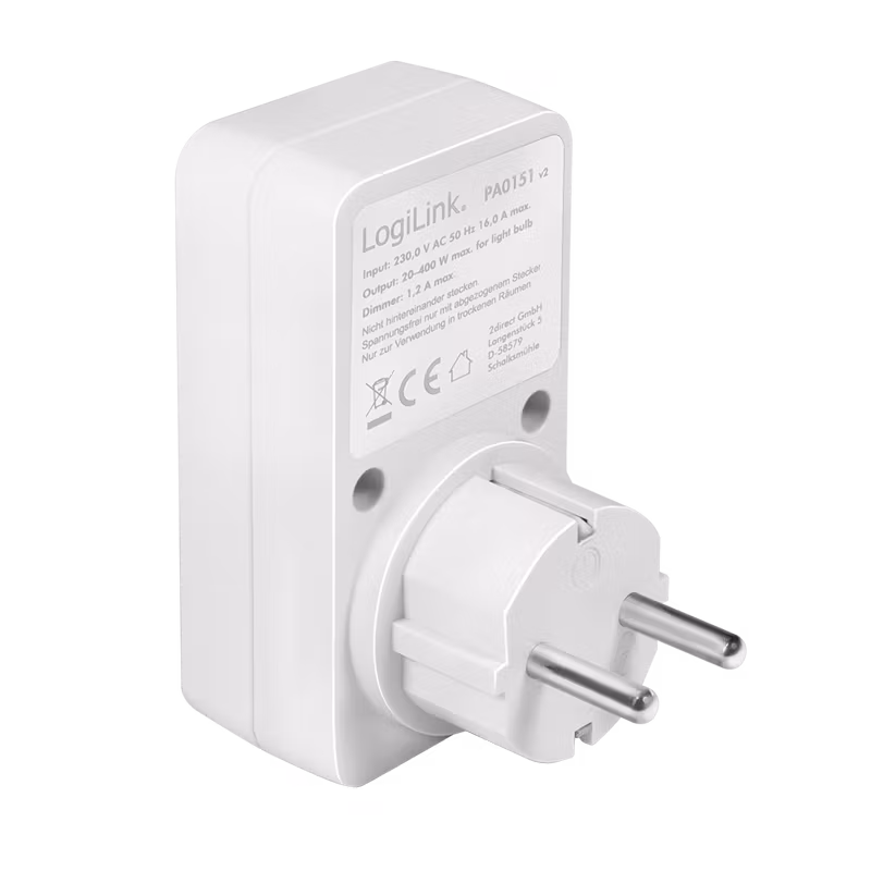 Stikkontaktadapter med dimmer, 1x CEE 7/3