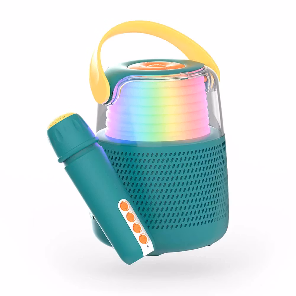Høyttaler Karaoke Kit Mic LED Blå