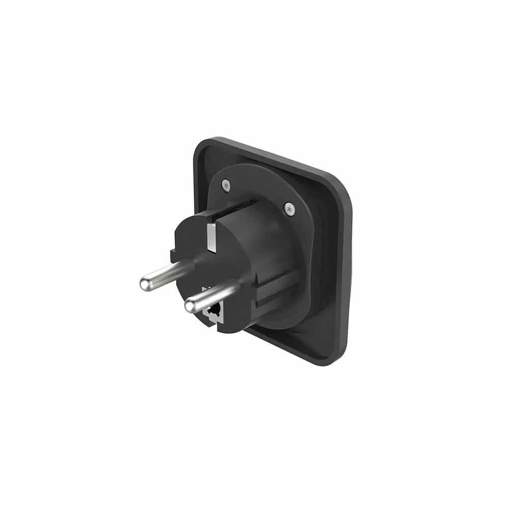 Reiseadapter Type E/F Universal Verden-EU Svart