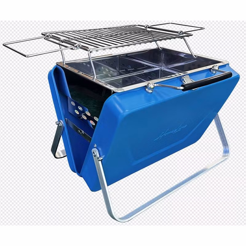 Flergangsgrill, HomeLine Buddy, Blå, koffert