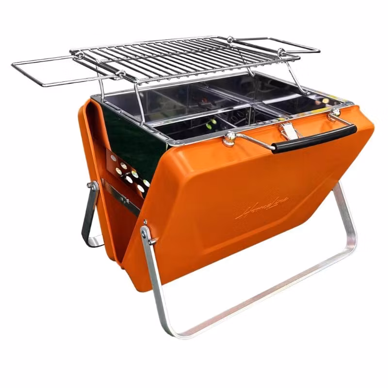 Flergangsgrill, HomeLine Buddy, Oransje, koffert