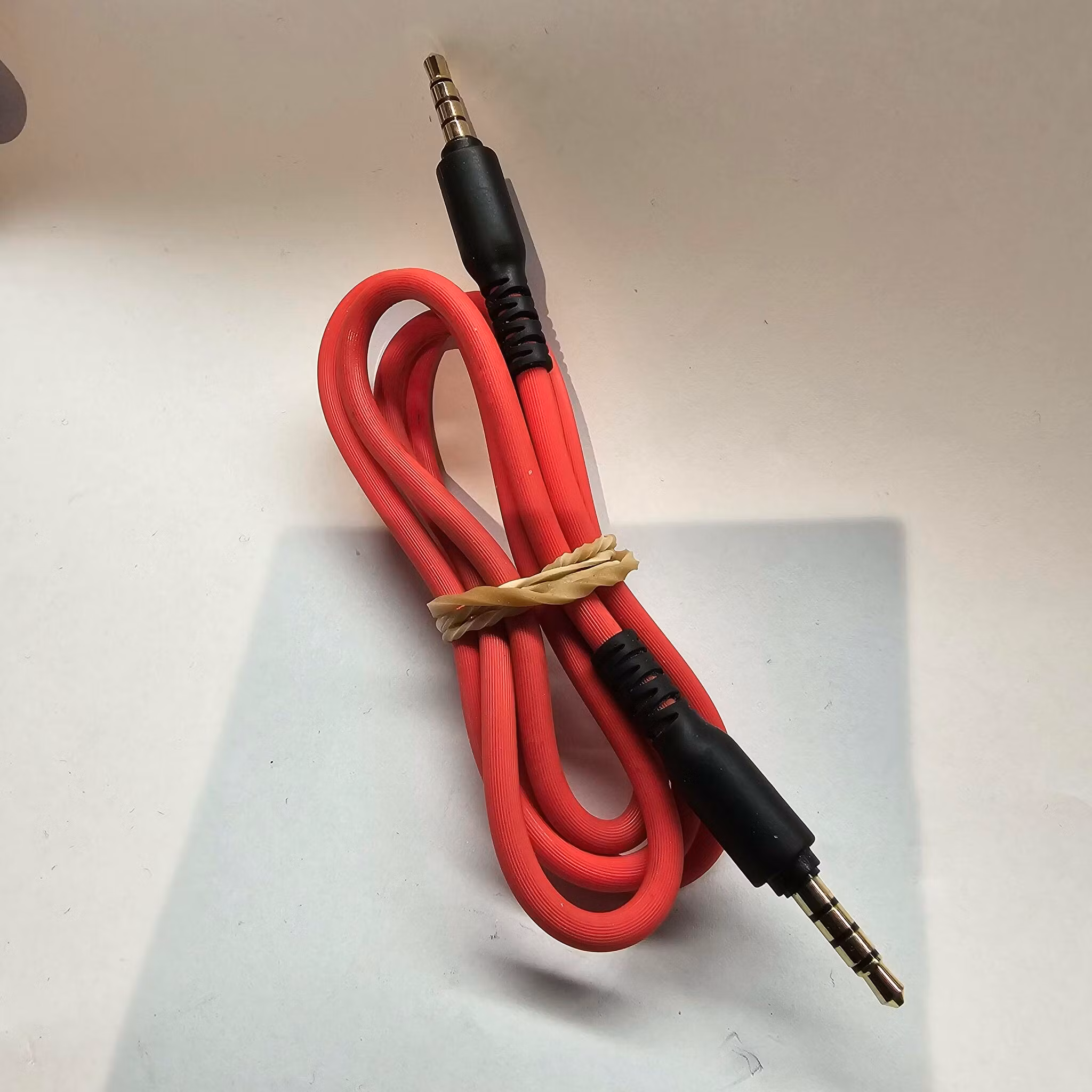 Minijack 3pin minijack 3.5mm cable rød 75cm