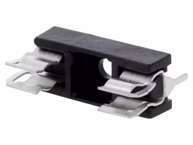 Sikringsholder; 5×20 mm; 6,3 A; 250 V; svart