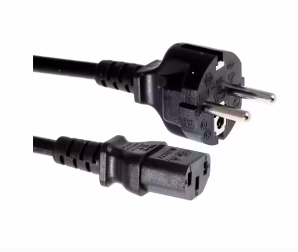 Strømkabel PC Schuko - C13, 1,5m til 1.8m - lengde varierer
