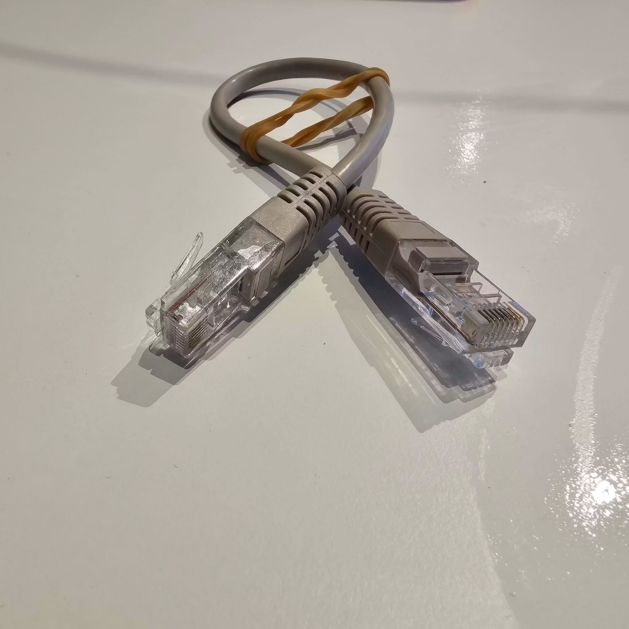Nettverkskabel 25cm grå Cat5e