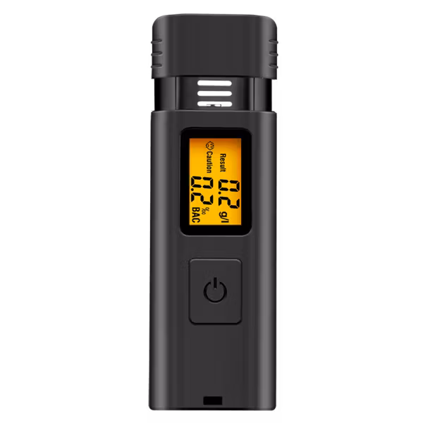 Alkotester med LCD-display – svart