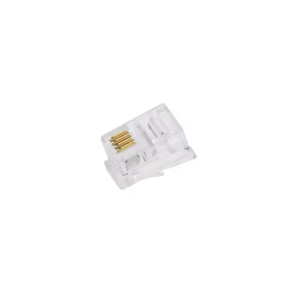 RJ10 modularplugg, 4P4C, uskjermet - 1 stk