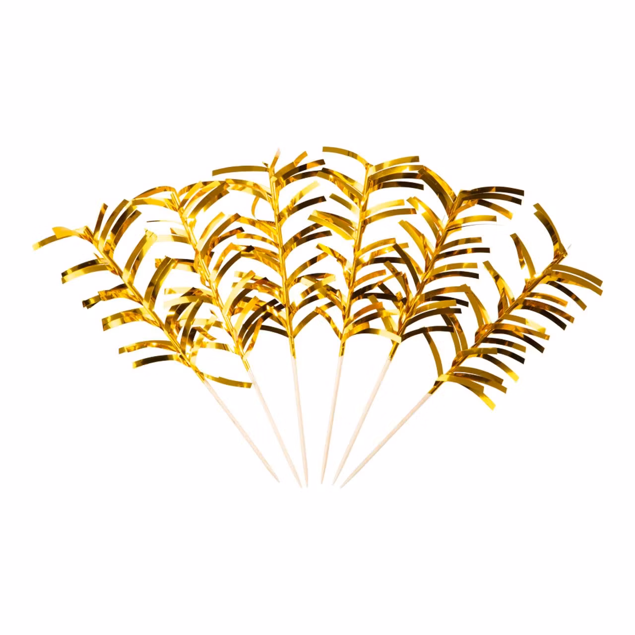 Dekorative coctailsticks / cocktailpinner 20 stk (gull)