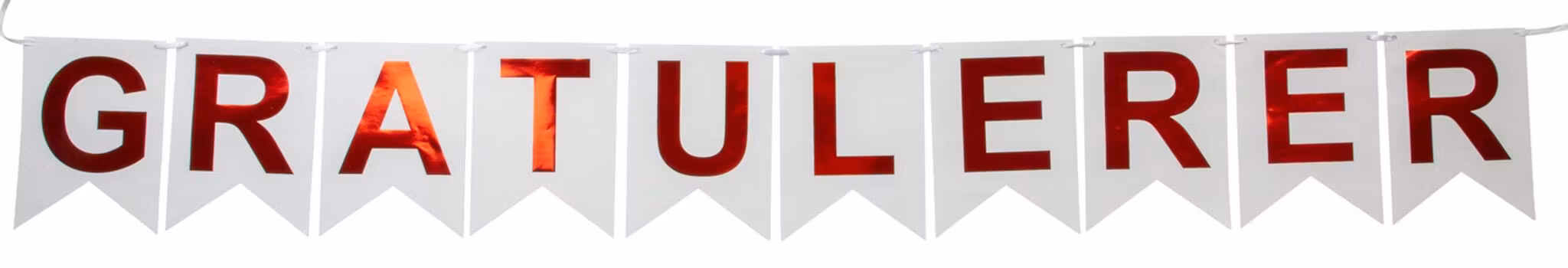 Banner - Gratulerer (rød)