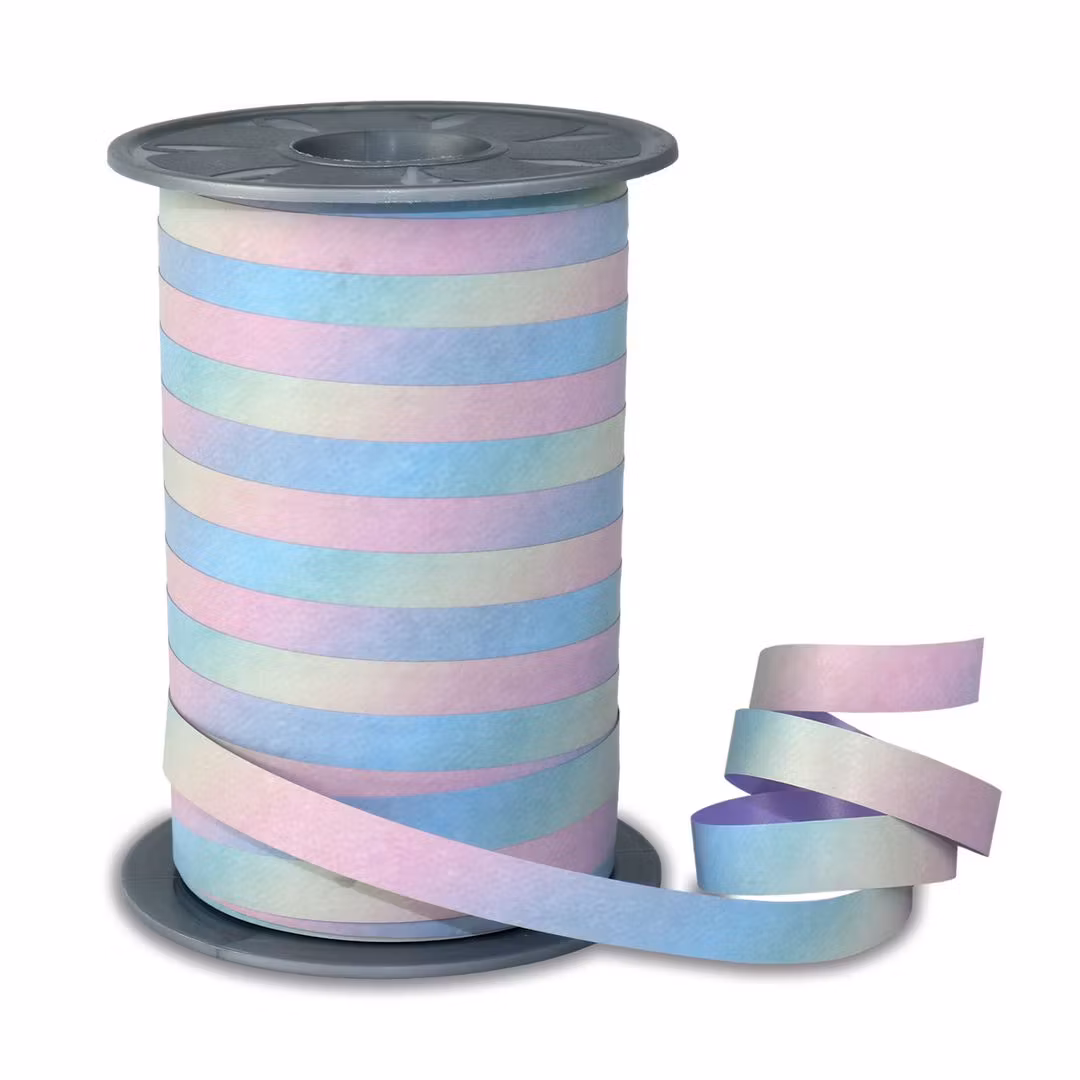 Gavebånd 200m x 10mm RAINBOW pastell