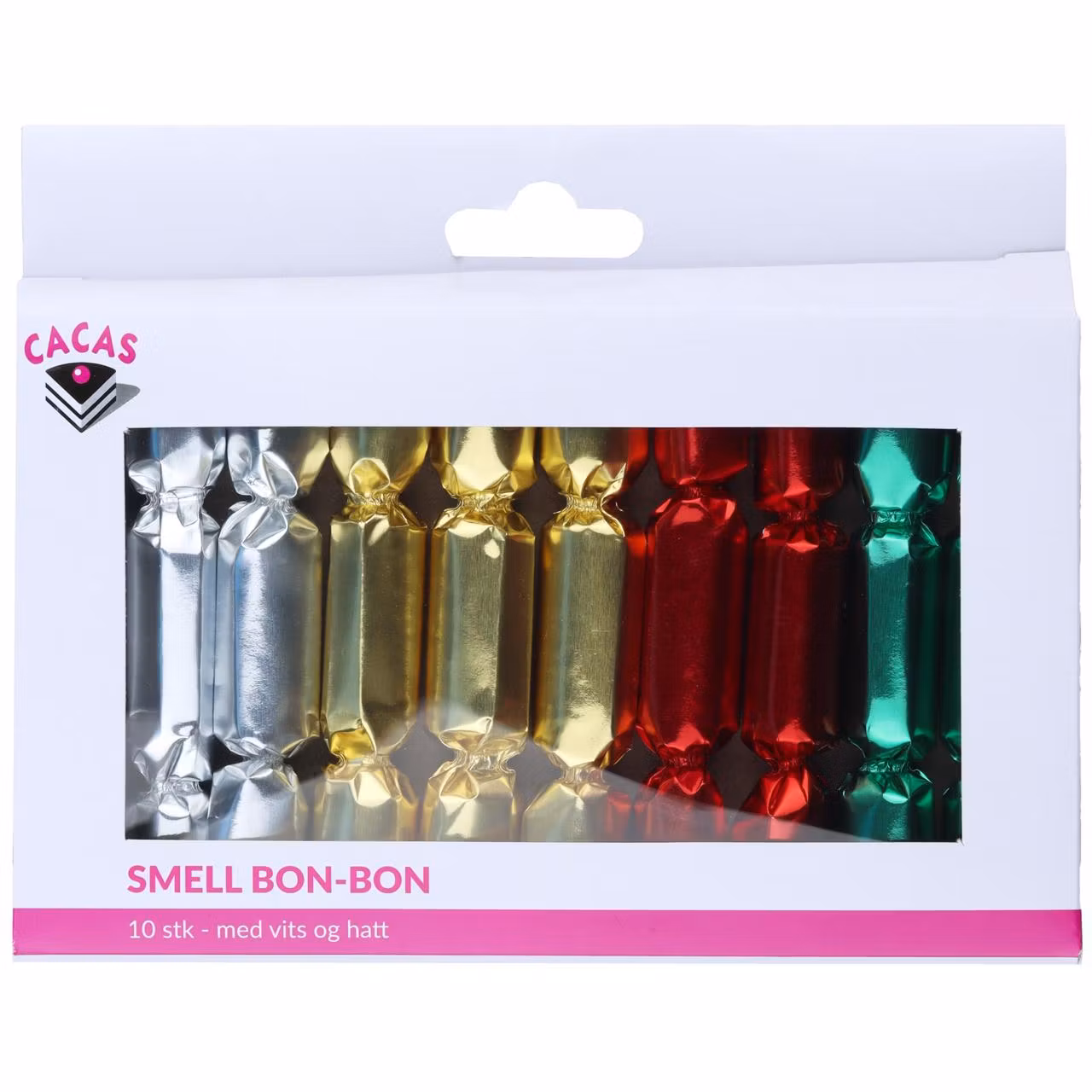 Knallbon-bon mini ass farger, 10 stk