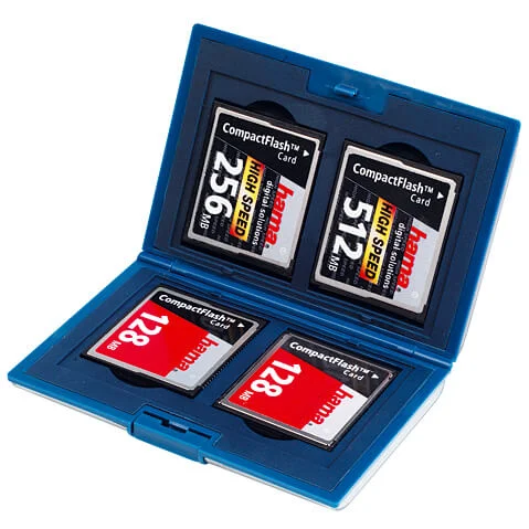 HAMA Minneskortsväska Silver Compact Flash 4 Kort