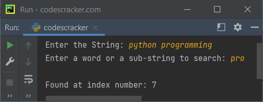 python index function