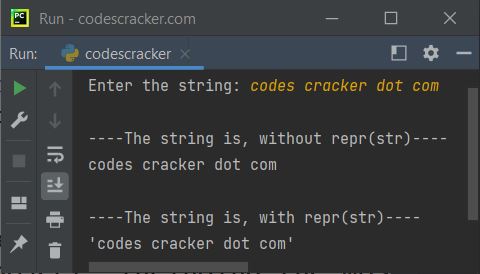 python repr function