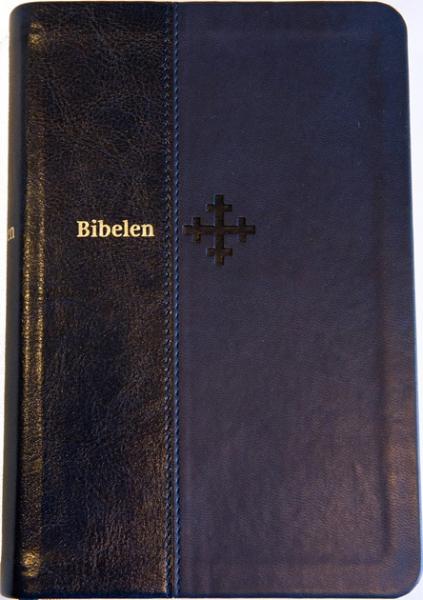 Bibel2011, mørk blått kunstskinn