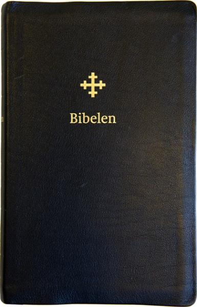 Bibel2011, stor utgave i sort skinn,
