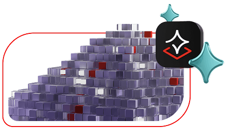 Abstract 3d pyramid symbolizing the building blocks of AI learning