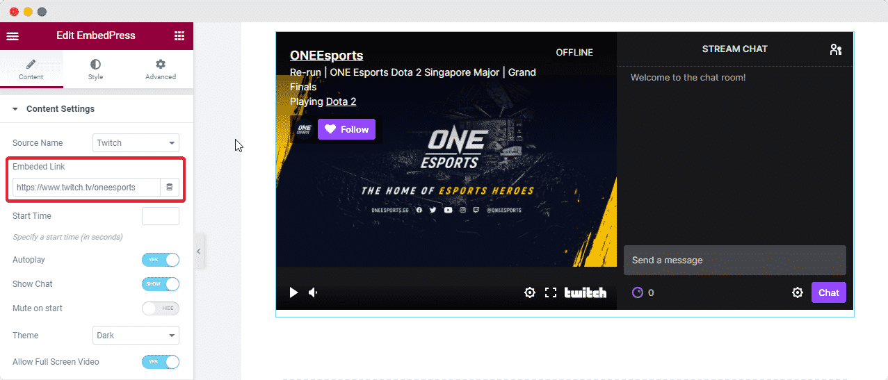 How To Embed Twitch Live Chat In WordPress Using EmbedPress 12 Twitch Live Site EmbedPress