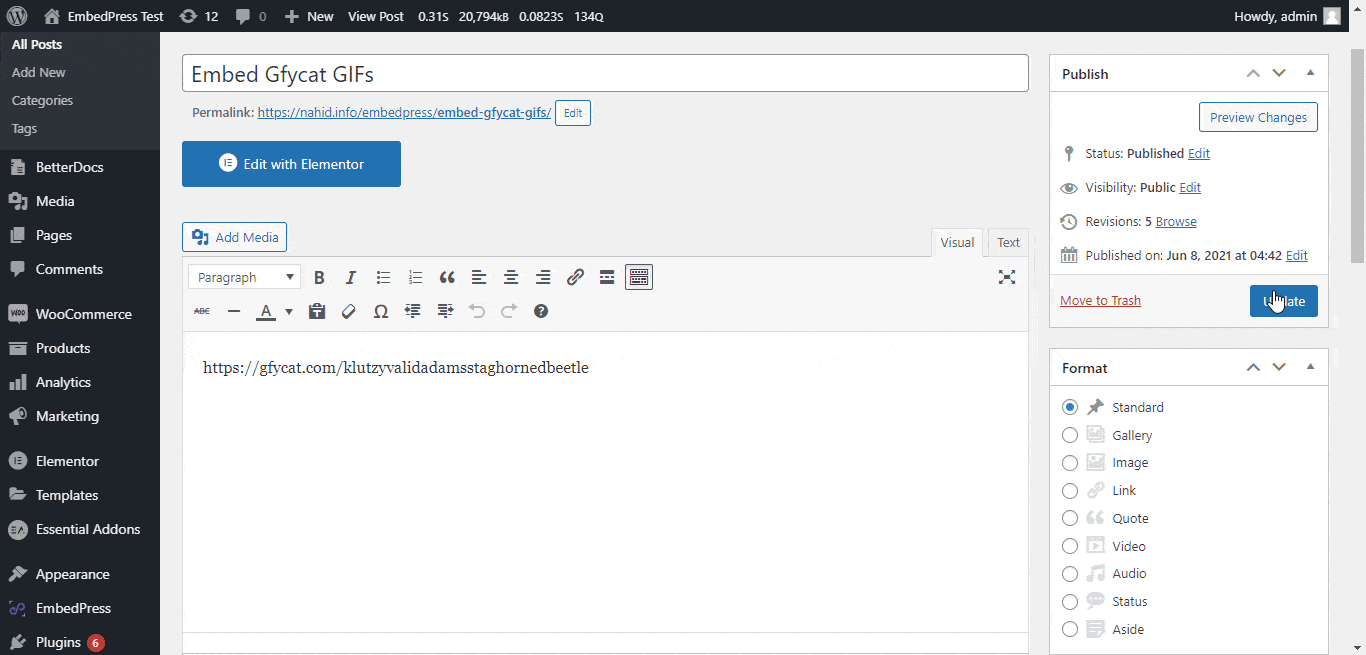 How To Embed Gfycat GIFs In WordPress 10 embed Gfycat GIFs